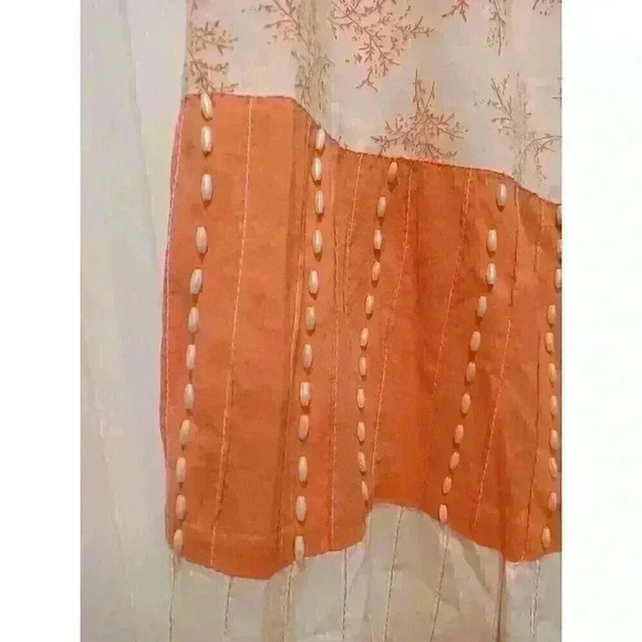 Vintage La Fille Handmade Bohemian Festival Embroidered Maxi Skirt Sz Medium - Picture 2 of 7